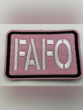 TACTICAL MORAL VELCRO PATCH UNISEX FAFO PINK WHITE BLACK